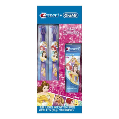 MS: 0504229 - Bộ 02 bàn chải đánh răng Oral-B + Kem đánh răng Crest - Disney Princess